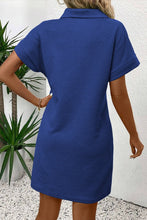 Set the Tone Navy Textured Mini Dress