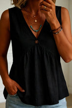 Make It Yours Black V-neck Sleeveless Top