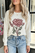 Pretty As Ever Floral Knit Sweater