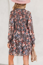 Fall For It Smocked Floral Long Sleeve Dress
