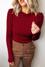 Good To Go Red Frill Neck Top