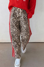 Wild At Heart Leopard Patchwork Elastic Waist Jeans