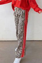 Wild At Heart Leopard Patchwork Elastic Waist Jeans