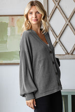 The Next Chapter Charcoal Ribbed Cardigan