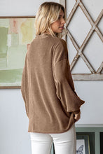 The Next Chapter Chestnut Ribbed Cardigan