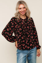 A Quiet Bloom Black Floral Blouse
