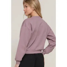 Keep Moving Mauve Crop Sweatshirt