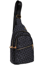 Black Triangle Crossbody Sling Bag
