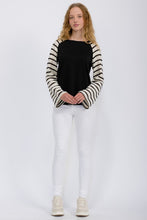 Favorite Moments Stripe Raglan Flared Sleeve Top