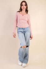So In Love Floral Fitted Knit Top