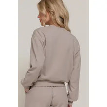 Keep Moving Taupe Crop Sweatshirt