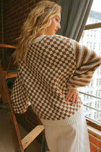 Purely Present Stripe/Checkered Knit Sweater