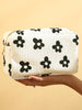 Black Flower Travel Cosmetic Bag