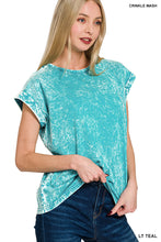 Certain Joy Teal Mineral Wash Tee