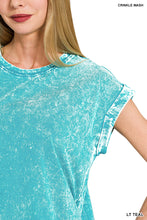 Certain Joy Teal Mineral Wash Tee
