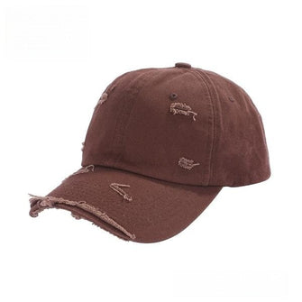 Dakota Distressed Cap-Brown