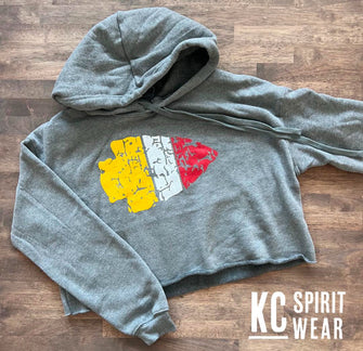 KC Arrowhead Cropped Sweatshirt