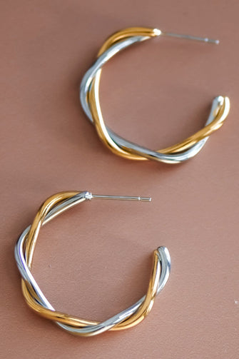 Gold Silver Hoops