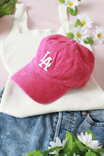 LA Embroidery Baseball Cap - Hot Pink