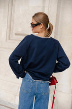 Heart Sweatshirt-Navy