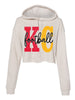 KC Football -- BELLA+CANVAS - Women's Crop Fleece Hoodie