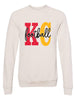 KC Football -- BELLA+CANVAS - Sponge Fleece Raglan Crewneck Sweatshirt