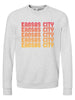 Kansas City Fade -- BELLA+CANVAS® - Sponge Fleece Raglan Crewneck Sweatshirt