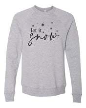 Let It Snow -- BELLA+CANVAS® - Sponge Fleece Raglan Crewneck Sweatshirt