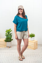 Blissful Moments - V-Neck Trim Pocket T-Shirt