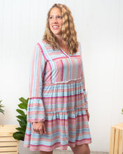 Easy to Love - Boho Tiered Striped Dress