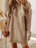 Cooper Cableknit Dress-Beige