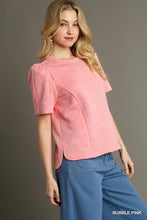 Catching On Textured Pink Top
