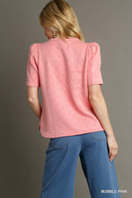Catching On Textured Pink Top