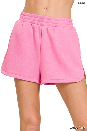 Sun's Out Candy Pink Scuba Shorts