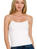 Not Without You White Spaghetti Cami