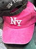 NY Washed Baseball Cap - Fuchsia