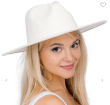 Fallon Flat Brim Hat-Off White