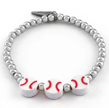 Silver Baseball Bracelet
