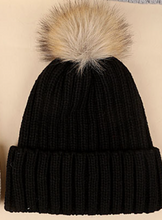 Petra Pom Pom Hat-Black