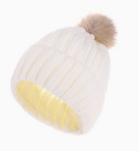 Ryan Ribbed Pom Hat-Cream