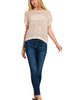 Be the One Beige Crochet Knit Sweater