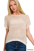 Be the One Beige Crochet Knit Sweater