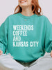 Weekends, Coffee, and Kansas City -- Hanes - ComfortWash Garment Dyed Fleece Sweatshirt
