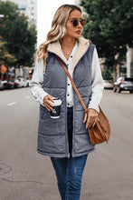 Carry On Grey Blue Faux Fur Vest