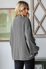 The Next Chapter Charcoal Ribbed Cardigan