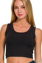 Casey Cropped Tank-Black