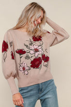 Freshly Picked Bubble Sleeve Floral Sweater