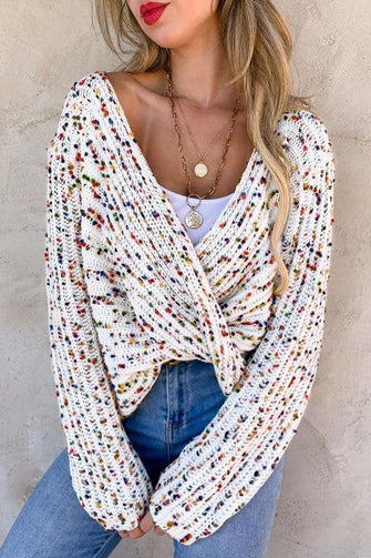 Chrissie Confetti Twist Sweater