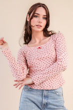 So In Love Floral Fitted Knit Top