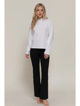 Remi Ribbed Top-WHITE